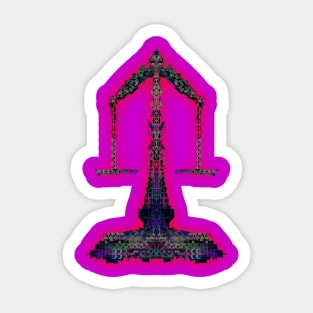 Libra 8c Fuchsia Sticker